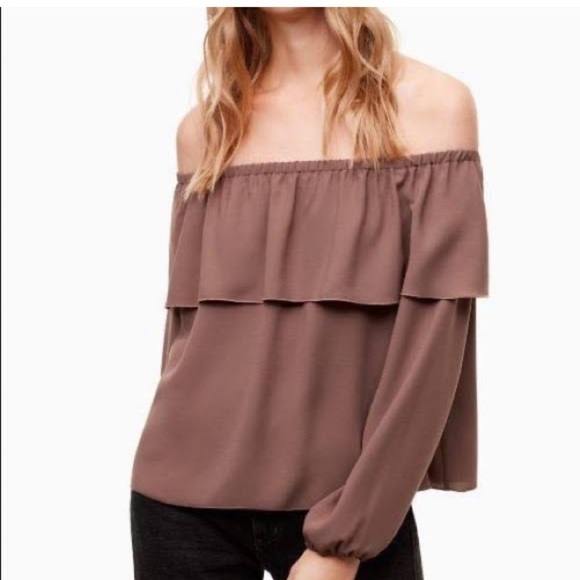 ARITZIA Wilfred off the shoulders flowy ruffled blouse Size M - Picture 3 of 14